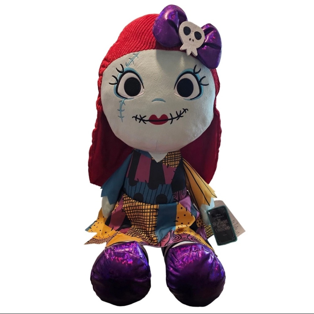 Disney Stuffed Doll with Red Hair and Purple Bow